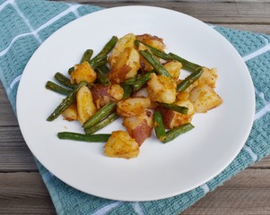 Red potatoes and green beans