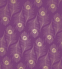 Fototapeta premium peacock feather, wedding card design, royal India