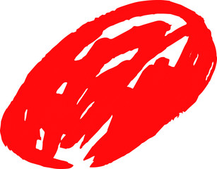 Red Circle drawn with brush
