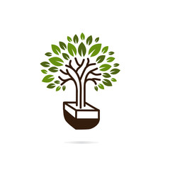 tree vector icon logo design elements