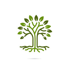 tree vector icon logo design elements