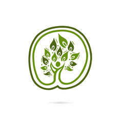 People Tree Vector Logo Template