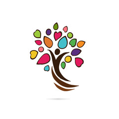 People Tree Vector Logo Template