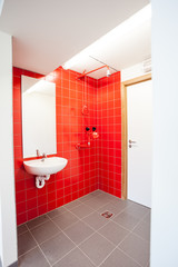 emergency shower and eye shower and sink