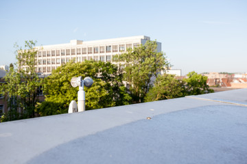 anemometer on a flat roof