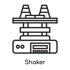 Shaker icon vector sign and symbol isolated on white background, Shaker logo concept, outline symbol, linear sign