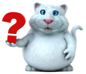 Fun cat - 3D Illustration