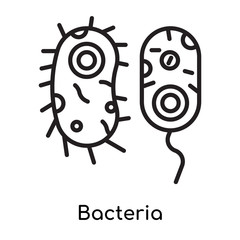 Bacteria icon vector sign and symbol isolated on white background, Bacteria logo concept, outline symbol, linear sign