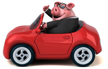 Fun pig - 3D Illustration