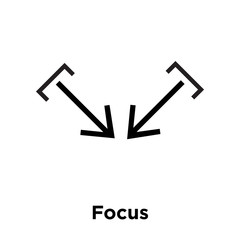 Focus icon vector sign and symbol isolated on white background, Focus logo concept
