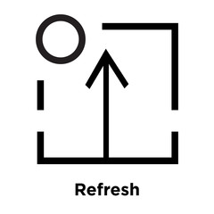 Refresh icon vector sign and symbol isolated on white background, Refresh logo concept