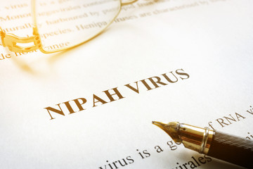 Document about Nipah virus (NiV) and glasses.