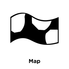 Map icon vector sign and symbol isolated on white background, Map logo concept, outline symbol, linear sign