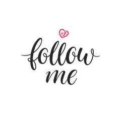 Follow me lettering