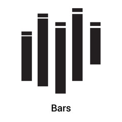 Bars icon vector sign and symbol isolated on white background, Bars logo concept, outline symbol, linear sign