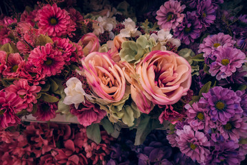 Arrangement of Artificial flowers for gift and anniversary 