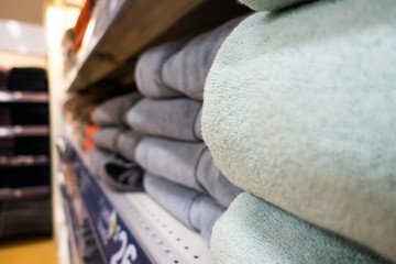 Fototapeta premium Towels on Display in Shop 
