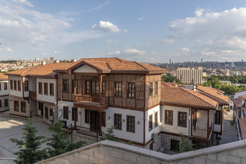 Fototapeta na wymiar Historical Ankara Houses at Ankara