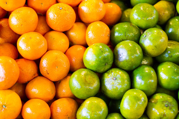 Orange, tangerine, sweet and delicious, healthy and vitamins