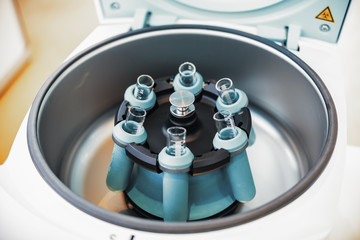 Laboratory centrifuge. Scientific and research equipment