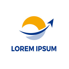 Travel destination vector logo design template