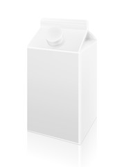 Milk blank carton box template. Illustration isolated on white background. Graphic concept for your design