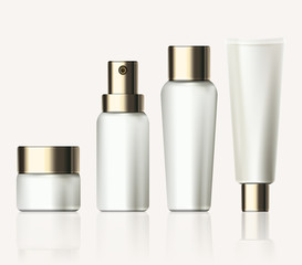 Cosmetic products. Illustration isolated on background. Graphic concept for your design