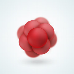 Abstract molecular structure. Group of atoms forming molecule. Graphic illustration for your design