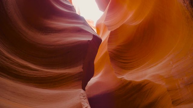 Stone Waves Of Smooth Orange Sandstone Rock Canyon