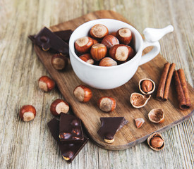 Chocolate and nuts