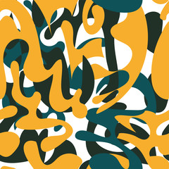 Abstract background, seamless pattern. Green, turquoise and yelllow colors.
