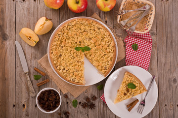 Crumble apple cake. 
