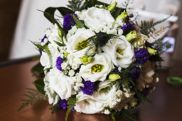 bridal bouquet on the wedding day