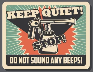 Vintage car horn retro poster for vehicle design © Vector Tradition