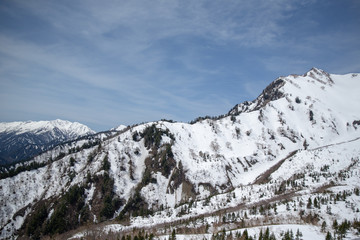 snowy mountain view, TATEYAMA KUROBE Alpine route