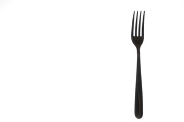 a backlit fork on a white background