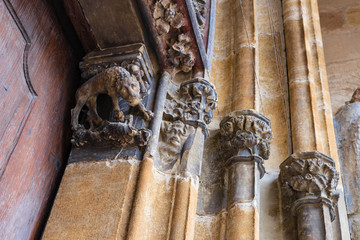 madonna figure on ancient church wall © rudolfgeiger