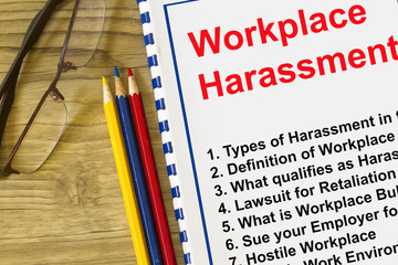 Workplace harassment concept