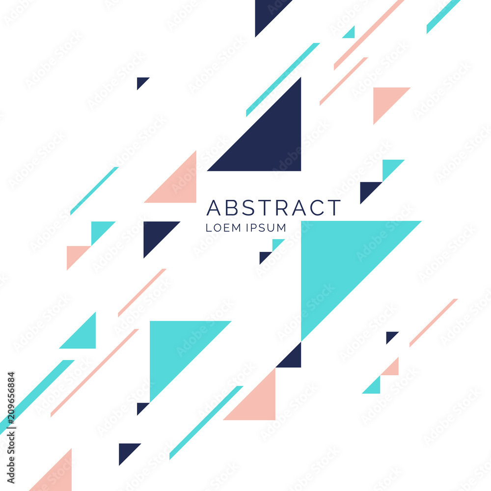 Aufkleber abstract geometric background with triangles in a flat, minimalistic style.