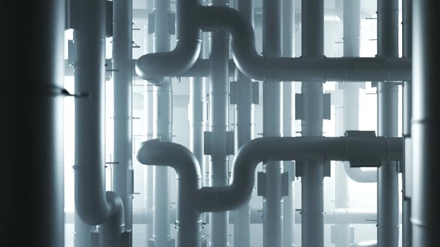 Loopable animation of the maze created with the metal pipes tangled together.