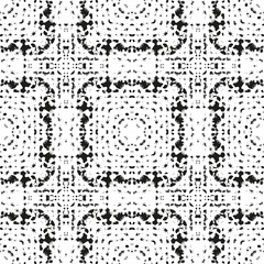 Black and White Seamless Ethnic Pattern. Tribal
