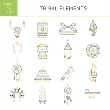 Tribal icon set
