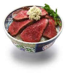 wagyu roast beef bowl, Japanese cuisine