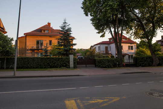 Typical cottages in Palanga.   Liethuania