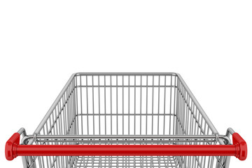 empty shopping cart isolated on white background