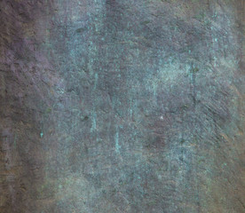Wall texture with patina or copper oxide stains. Grunge rusty background