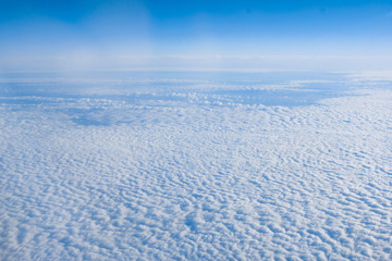 clouds from airplane window