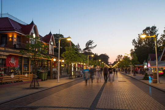 Central pedestrian street Palanga. Lithuania