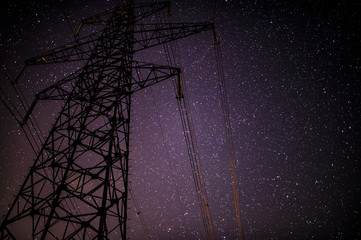 Electric energy night sky