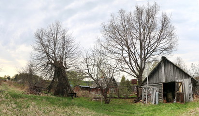 panorama of the countryside in the spring